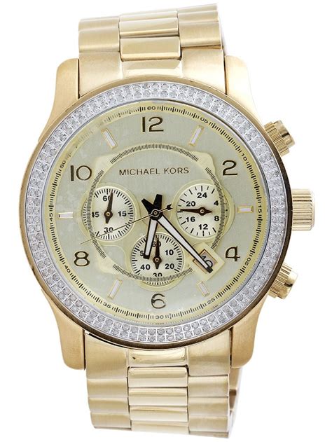 gold diamond watch michael kors